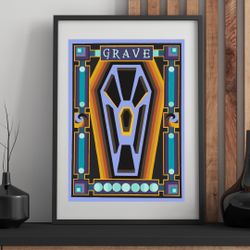 ⚰️ Grave: retro game board art by Chris Freyer
