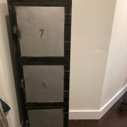 Industrial-style Metal Lockers for Entryway or Storage