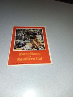 NOTRE DAME VS. SOUTHERN CAL OCTOBER 27, 1973 PROGRAM