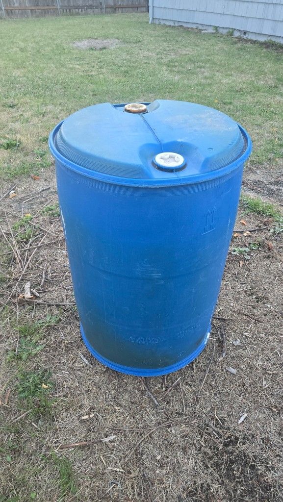 55 Gallon Blue Barrel
