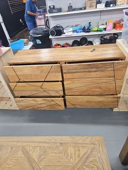 Wood 6-Drawer Double Dresser
