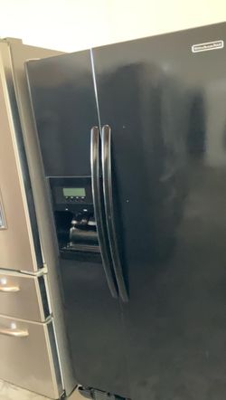 Kitchen Aid Side-by-Side Black Refrigerator Fridge
