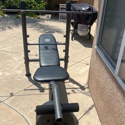 Gold Gym Bench With 2x25 Lb Weight Bench 