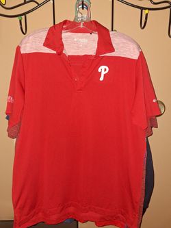 Men's Philadelphia Phillies Columbia Red Utility Polo size Large $45