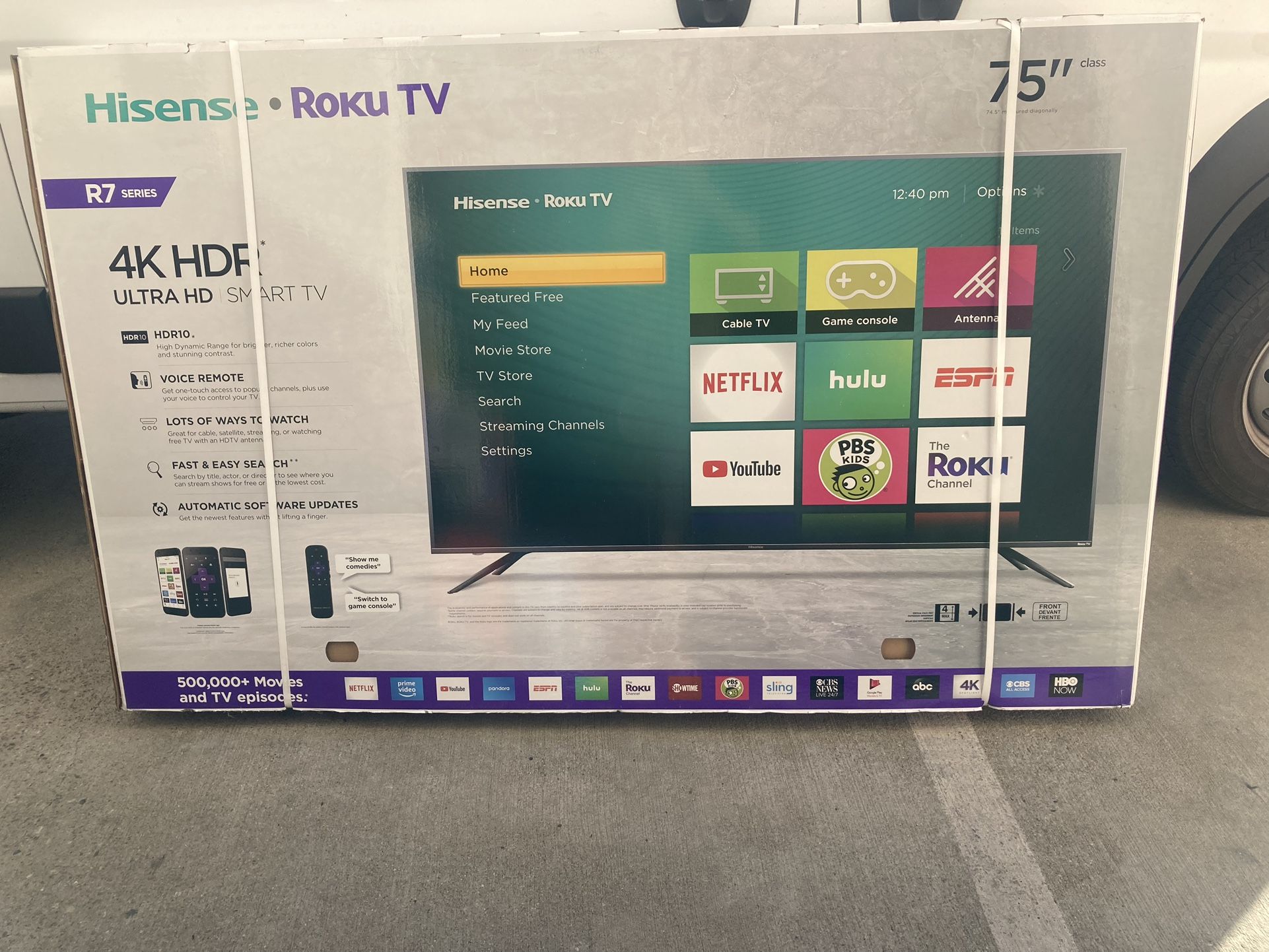 75” Inch Hisense Smart Roku UHDTV 4K