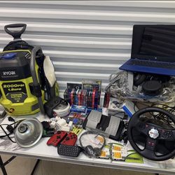 ELECTRONICS BULK SALE- LAPTOP, POWER WASHER, GAMES, MEDIA AND MORE $100