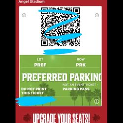 Angels Baseball v San Diego Padres Preferred Parking Ticket Sunday 4-19-26
