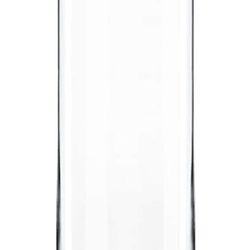 CYS EXCEL Cylinder Clear Glass Vase (H-16" D-6") | Multiple Size Choices Glass Flower Vase Centerpieces | Hurricane Floating Candle Holder Vase