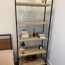 Black And Wood Book Shelves (2)