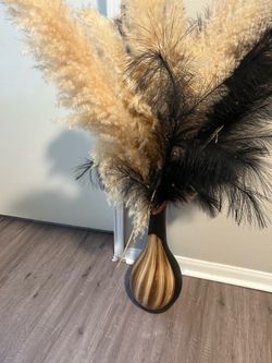 Pampas grass and vase