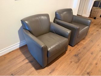 Real leather living room chairs