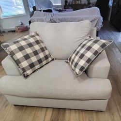 Two Oversized Stuffed Chairs