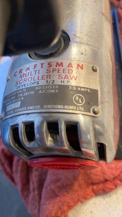 Craftsman multi speed scroller saw. With no blades