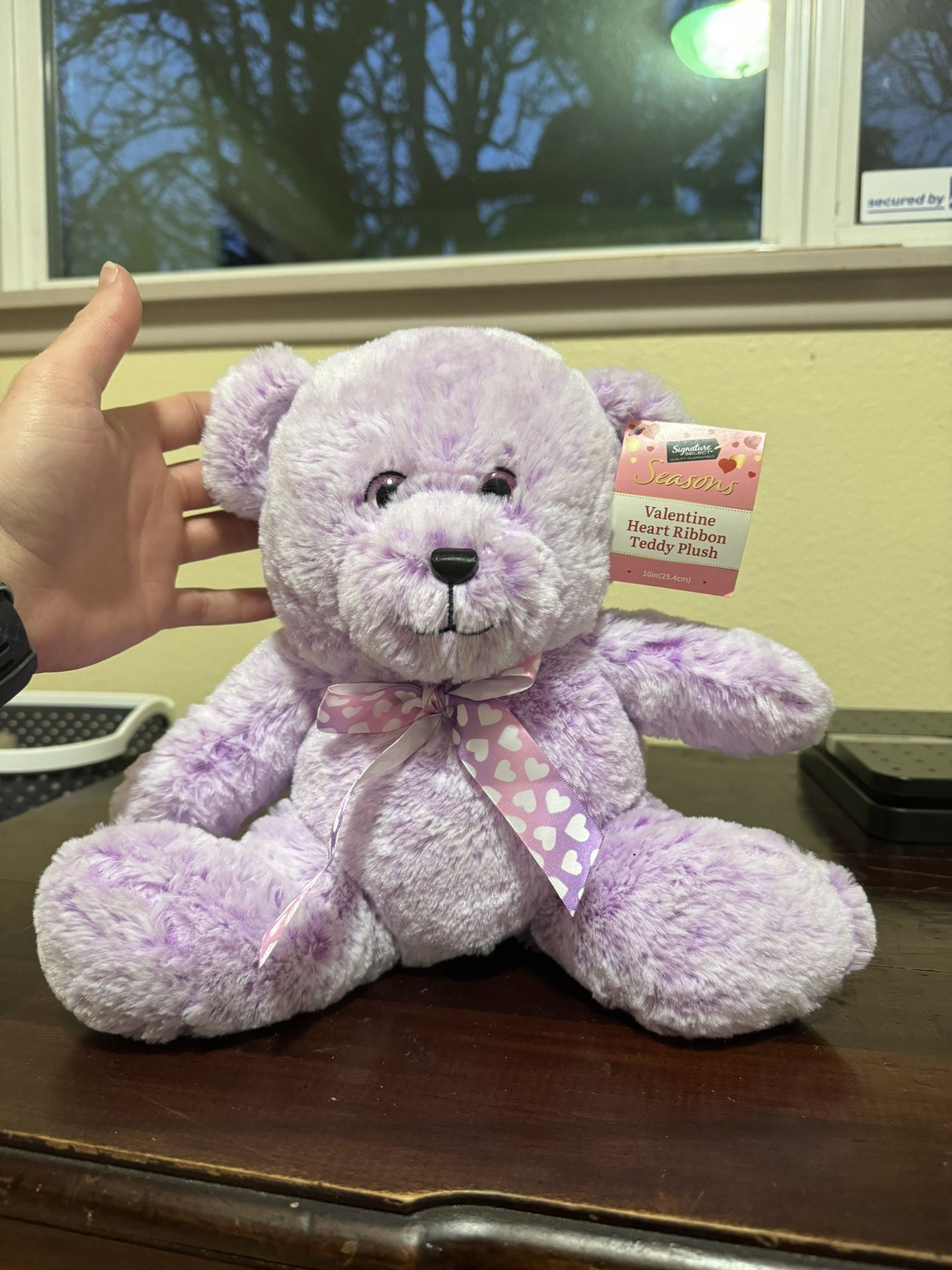 Purple Plush Teddy Bear Stuffed Animal NWT