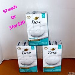 Dove sensitive  bark soap 6pk
