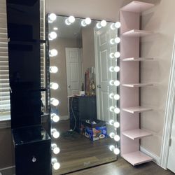 Full Body Mirror price includes delivery and Set Up shelf are separately