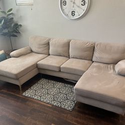 Used Light Beige Sectional Sofa 