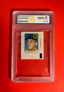 1969 Topps Decals #38 graded WCG Gem Mint 10
