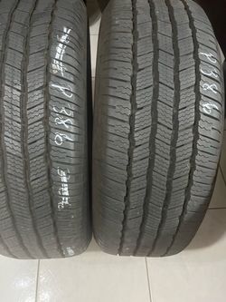 275/60/20. Two used Michelin defender Tires. Please read description like new.