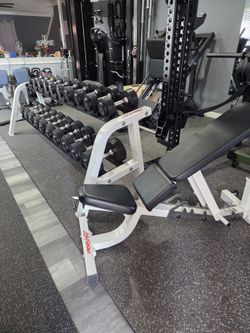Premium Pro Style Dumbbells  w/ Rack & Bench. Australian Barbell Co & Life Fitness. READ BELOW 👇👇. DR0P0FF AVAIL.