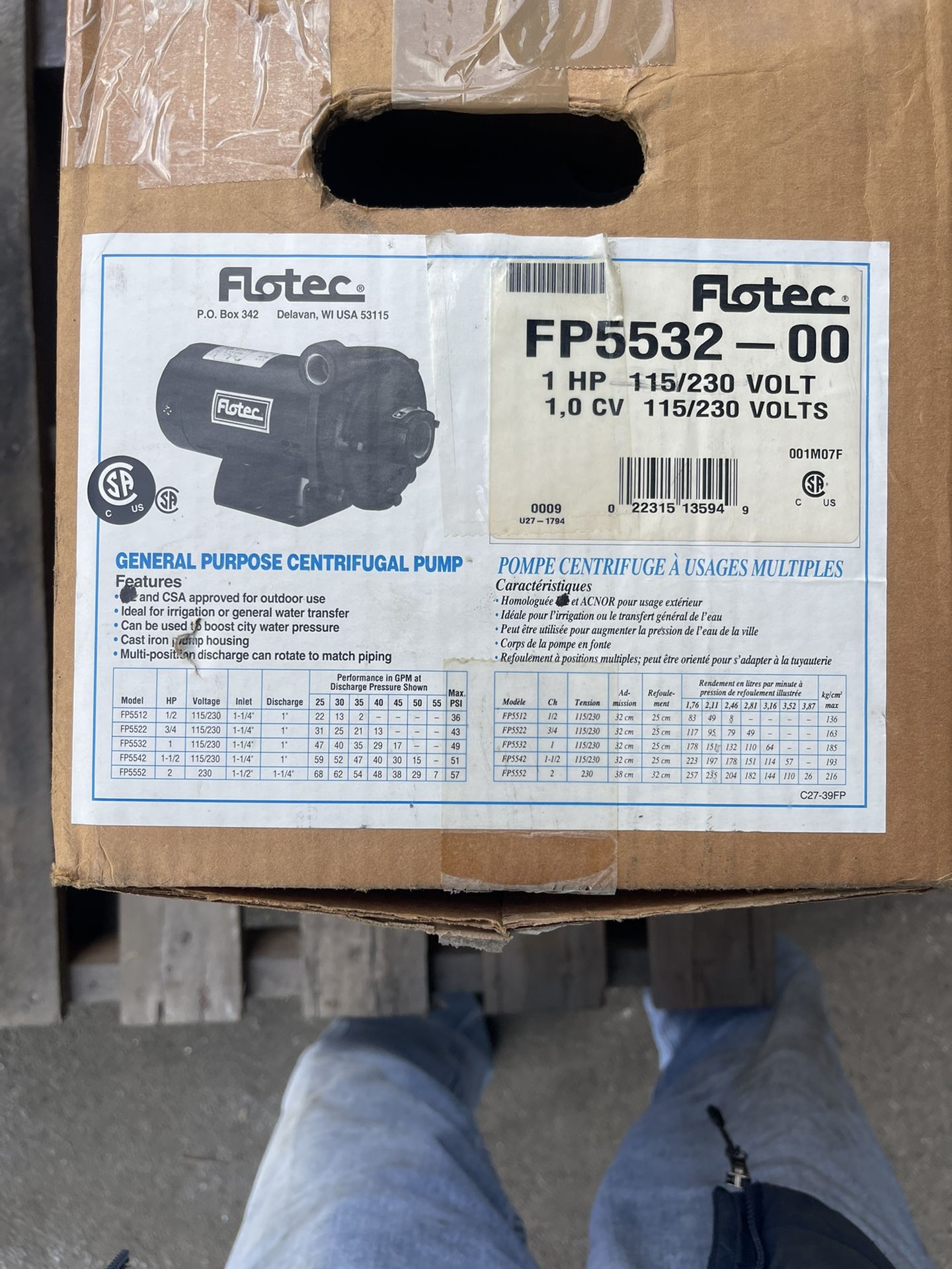 Flotec Centrifugal Pum