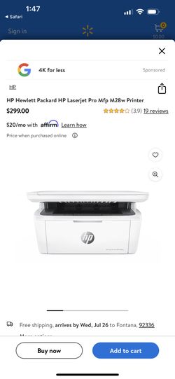 HP Hewlett Packard HP Laserjet Pro Mfp M28w Printer
