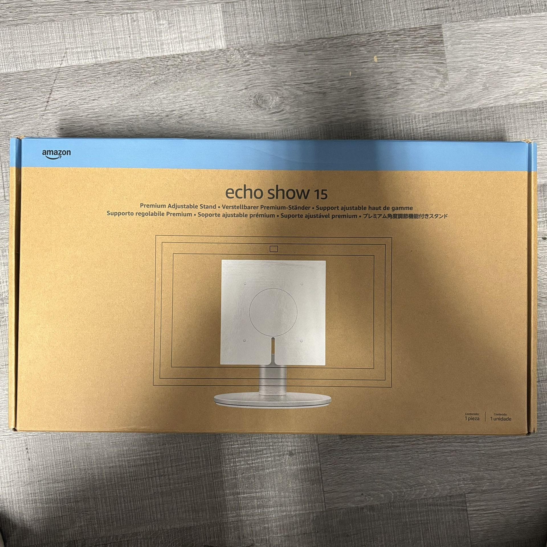 Amazon - Stand for Echo Show 15 | Premium Adjustable Stand with 360 Swivel for the Echo Show 15 (sold separately) - Aluminium