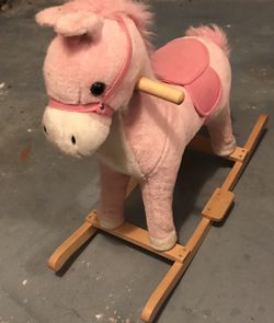 Rolling Plush Toy Rocking Horse with Sound