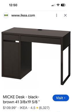 IKEA MICKE Desk Black-Brown