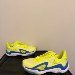 Size 11 - Under Armour Spawn 7 High Vis Yellow Blue Atlantis (NO SHOE LACES)