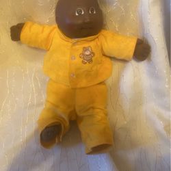 Vintage Cabbage Patch Doll From 1983 With Yellow Corduroy Suit#5