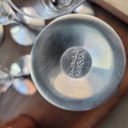 Mikasa Axis by David Rockwell Martini-Style Cordial Stemware Set (6 Glasses) with Crate & Barrel Tray & Shaker

