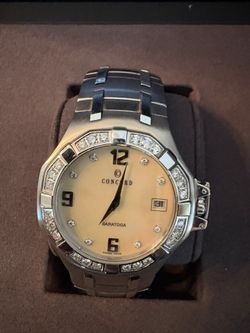 Rare Diamond Concord Watch With All Paperwork And Box