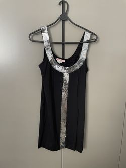 Black Dress With Glitter Accent 