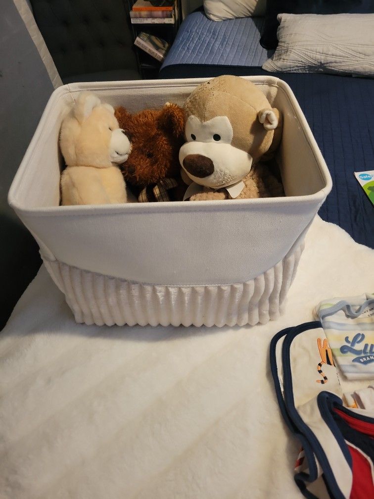 Storage Bin Bears/monkey Stuffed Toys