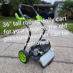You can remove the pressure washer and use the rolling cart frame for your own project
