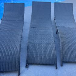 3 Foldable Pool Chairs