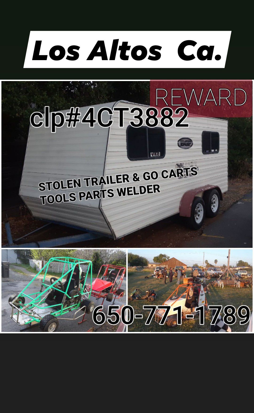 Stolen Go Carts and Trailer
