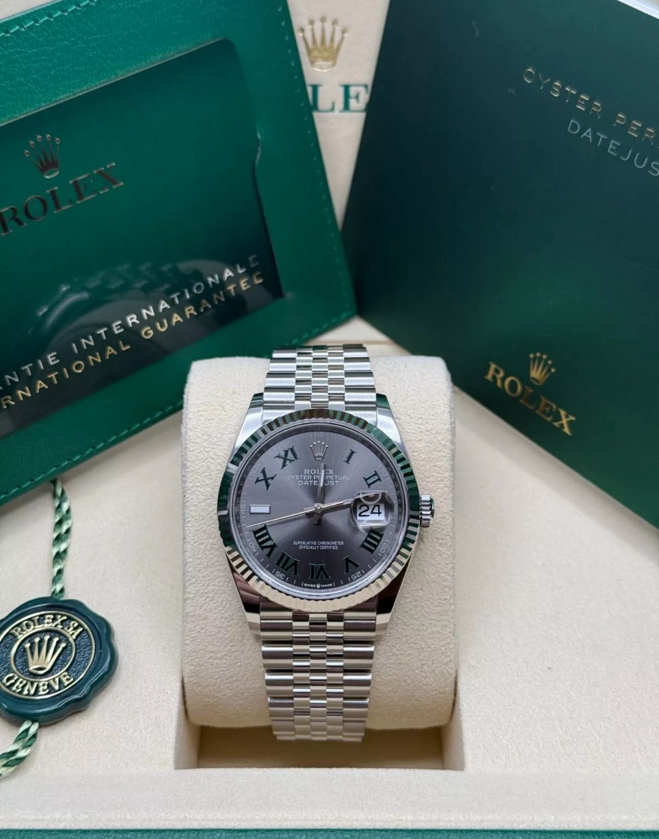Rolex Datejust 36 Wimbledon Dial 126234 Jubilee Brand New 2025