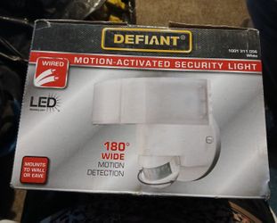 Defiant 180-Degree White LED Motion Outdoor Security Light.