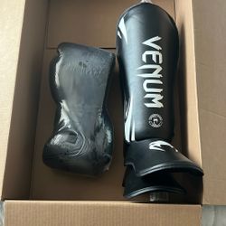 Brand New Venum Shin Guard And 16oz Gloves