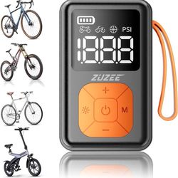new Mini Bike Pump, 150 PSI Portable Bicycle Pump with Gauge, 3X Faster & Auto Stop & Brushless Motor, Electric Bike Tire Pump with Presta and Schrade