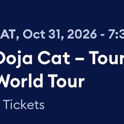 Doja Cat Tickets 10/31/26