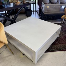 SERENA & LILY Driftway Coffee Table - 47” x 47” - Excellent Condition- Retail: $2450