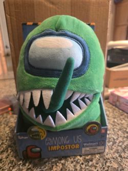 AMONG US 10" Green Imposter Plush Bendable Tongue Stuffed Monster