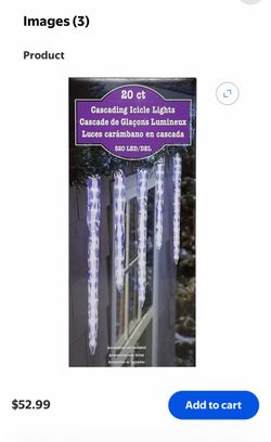 NEW - (7 boxes) Christmas Cascading 520 LED Icicle Lights 20 Ct