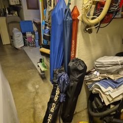 Folding Chairs And Attachable Umbrellas Perfect Condition. Only Used A Few Times
