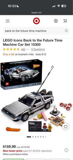 Delorean Back To The Future LEGO Set