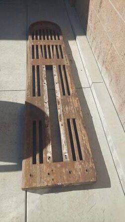 81” x 19” teak bow pulpit