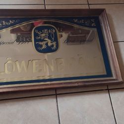 Previously Owned Vintage 1980s Beer Mirror Sign 